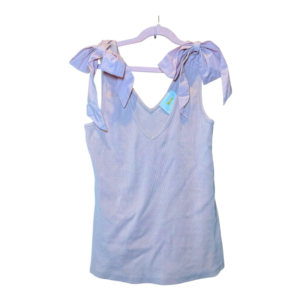 MAEVE BY ANTHROPOLOGIE Bow-Tie Ribbed Tank S